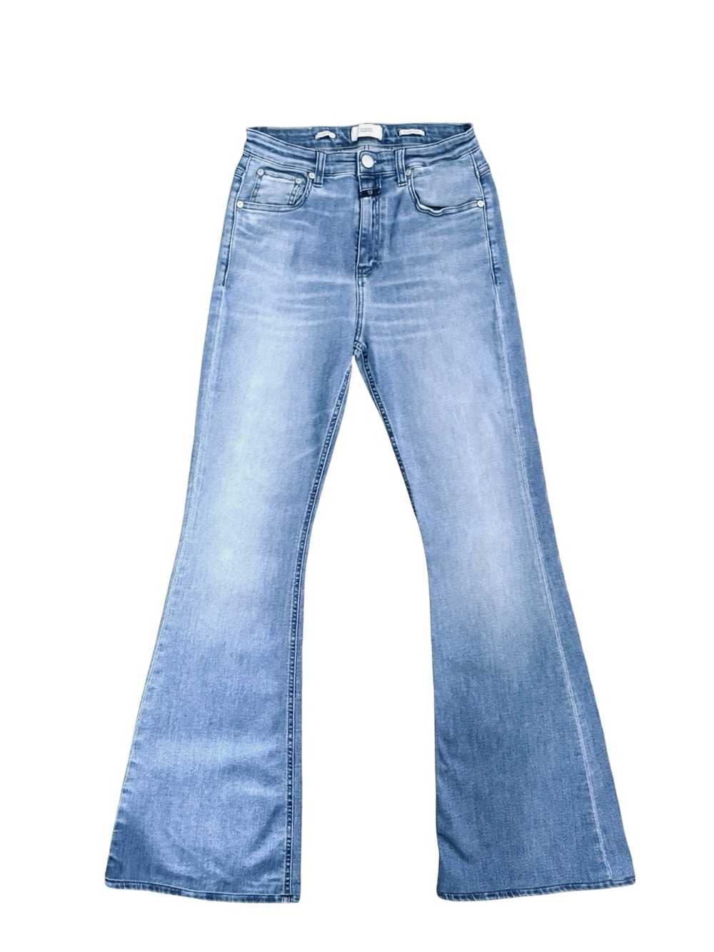 Closed Rawlin Flare Leg Denim Jean Mid Blue Wash Size 28